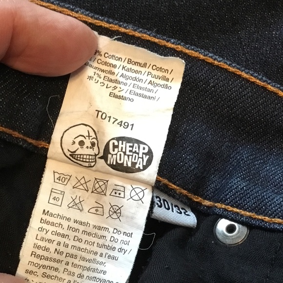 Cheap Monday Tight Original Dark Wash Straight Jeans - 30/32 - Picture 8 of 9